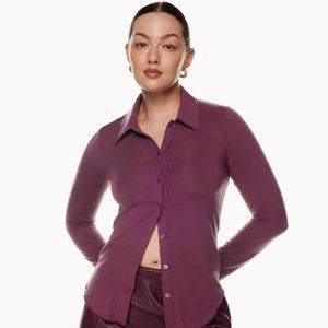 Aritzia Wilfred Pose Longsleeve - Burgundy
